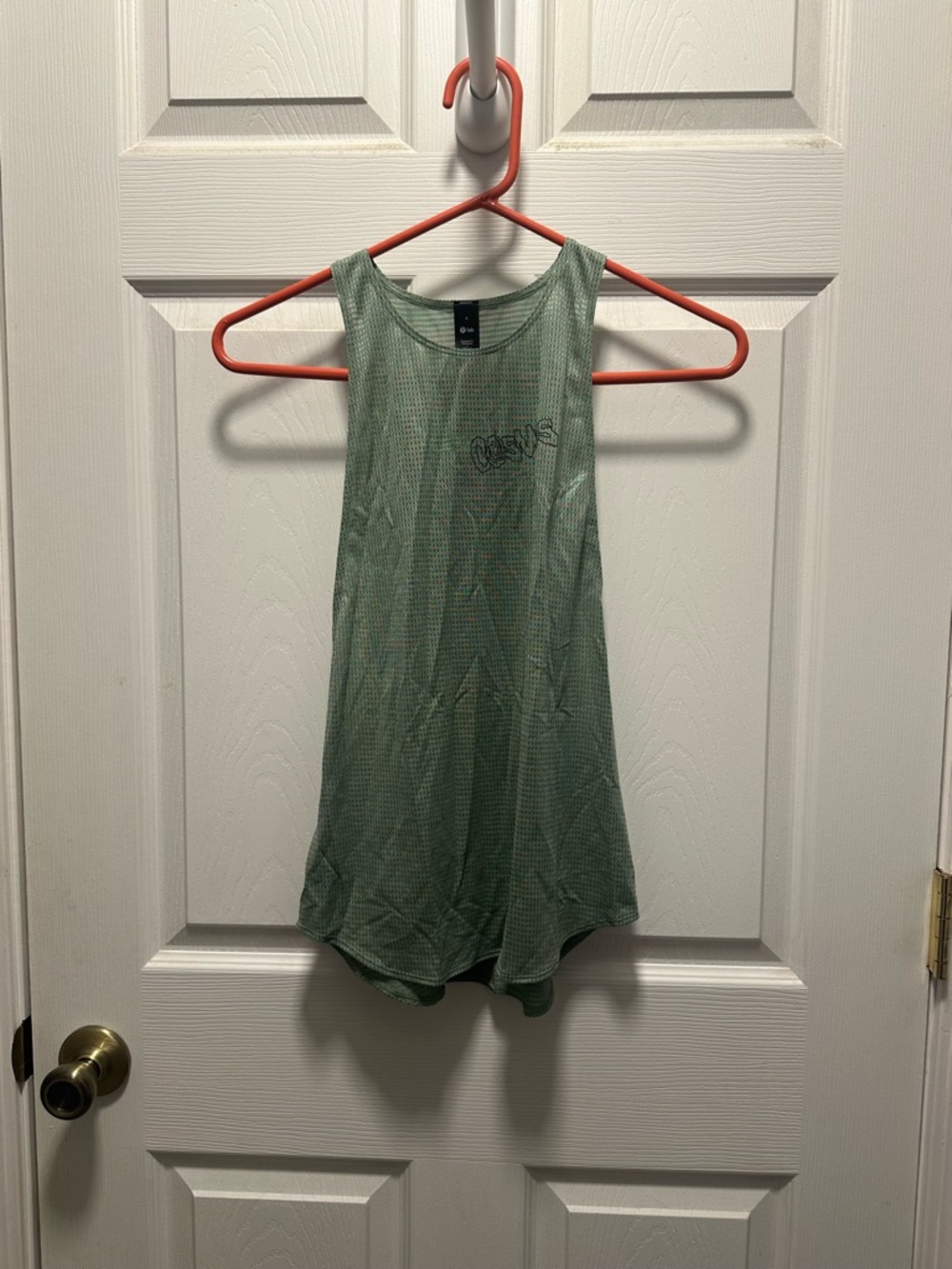lululemon athletica Light Sage Green Mesh Racerback Tank